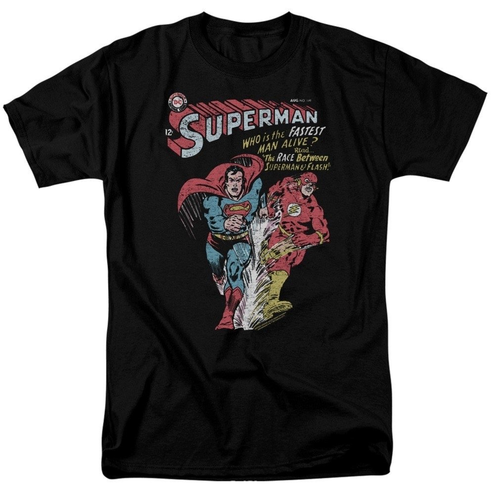 Superman vs The Fastest Man Alive Mens Flash T-Shirt Image 1