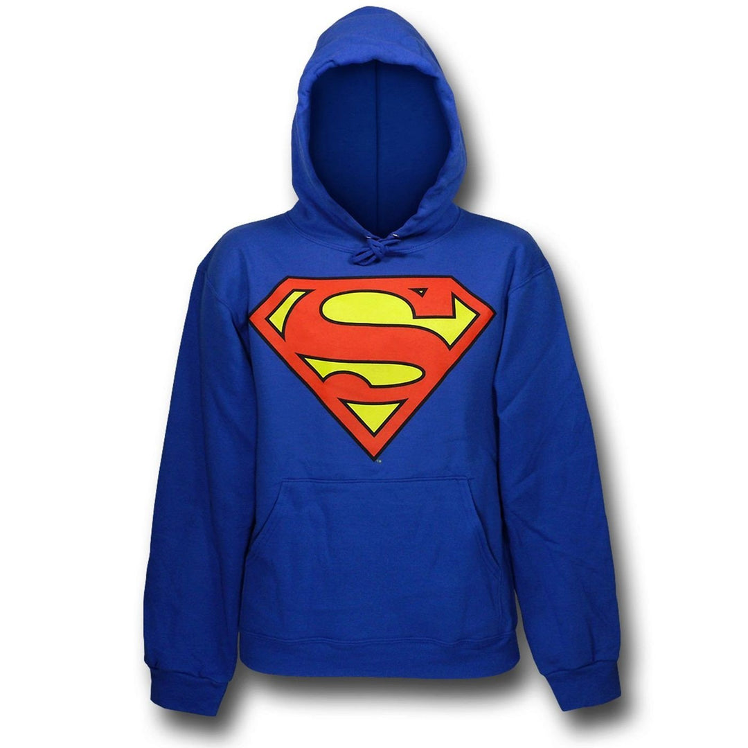 Superman Symbol Royal Hooded Sweatshirt Image 2