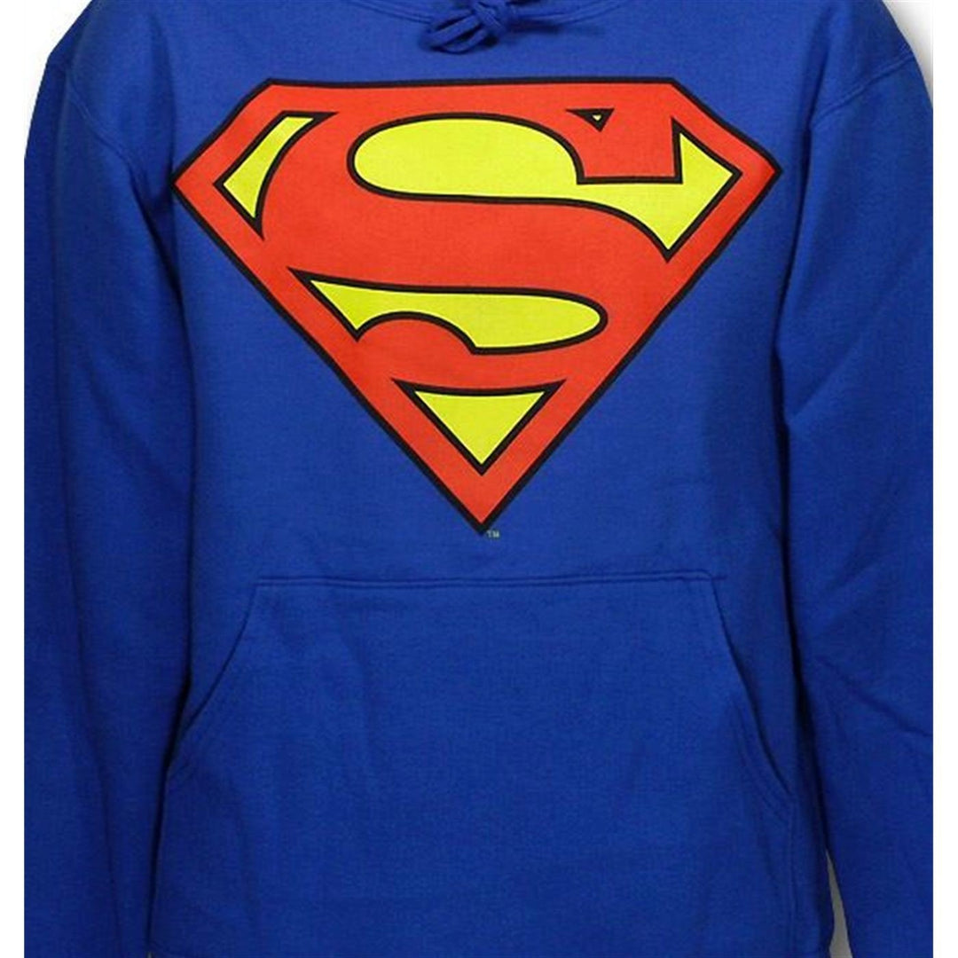 Superman Symbol Royal Hooded Sweatshirt Image 4