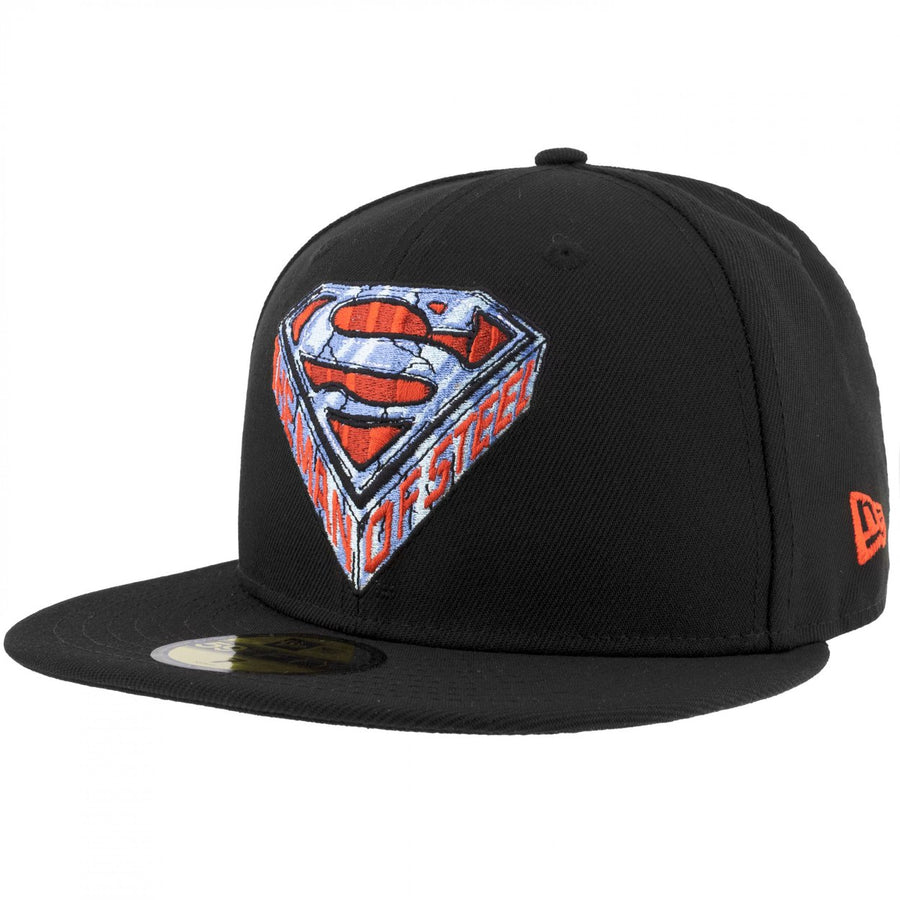 Superman Man of Steel Logo Era 59Fifty Fitted Hat Image 1