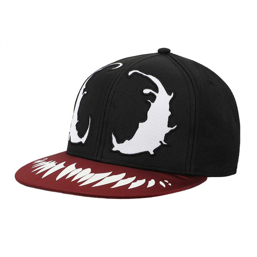 Venom Big Face Embroidered Snapback Hat Image 1