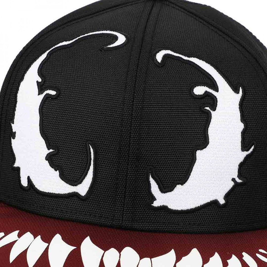 Venom Big Face Embroidered Snapback Hat Image 6