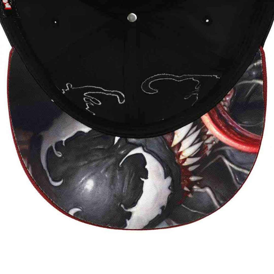 Venom Big Face Embroidered Snapback Hat Image 7