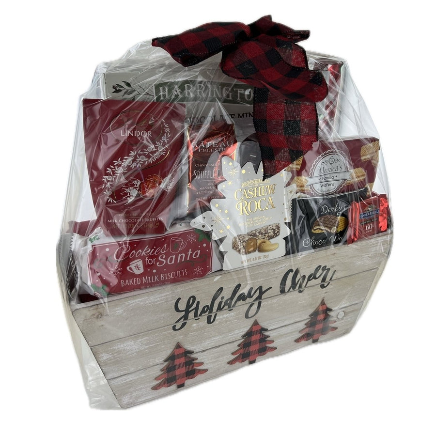 Holiday Cheer Wood Basket Gift Set 28 Ounce Image 1