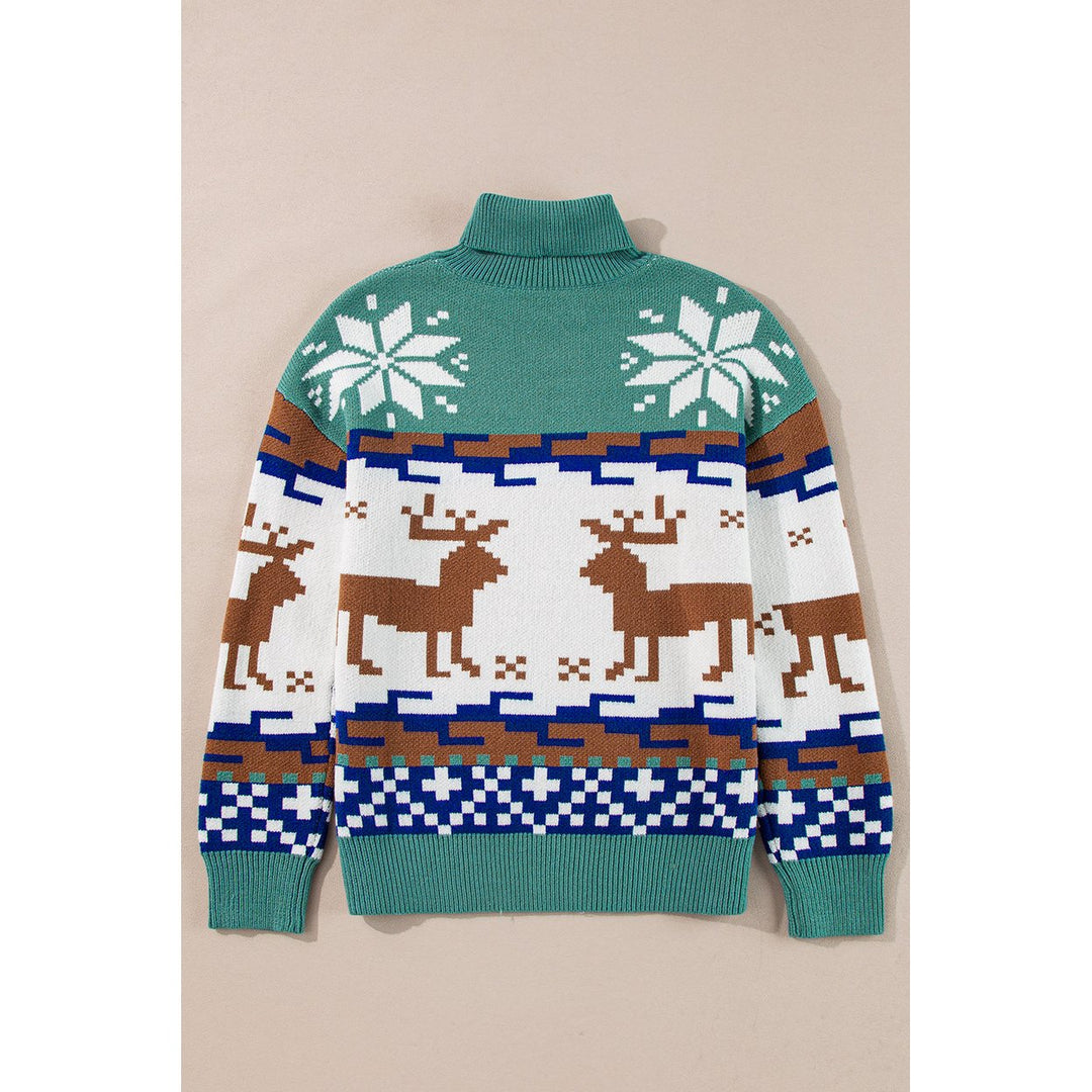 Myla Reindeer Snowflake Turtleneck Sweater Image 6