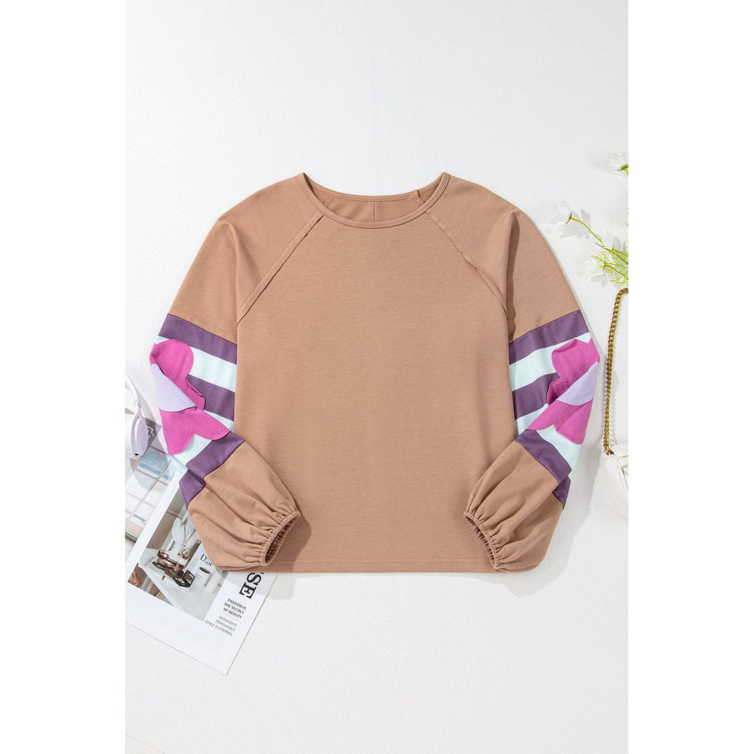 Sara Flower Raglan Sleeve Top Image 2