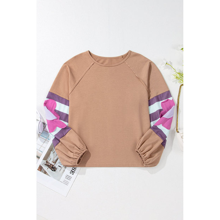 Sara Flower Raglan Sleeve Top Image 1