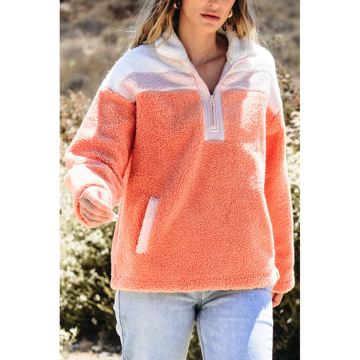 Ruth Half Zipper Sherpa Sweatshirt Image 4