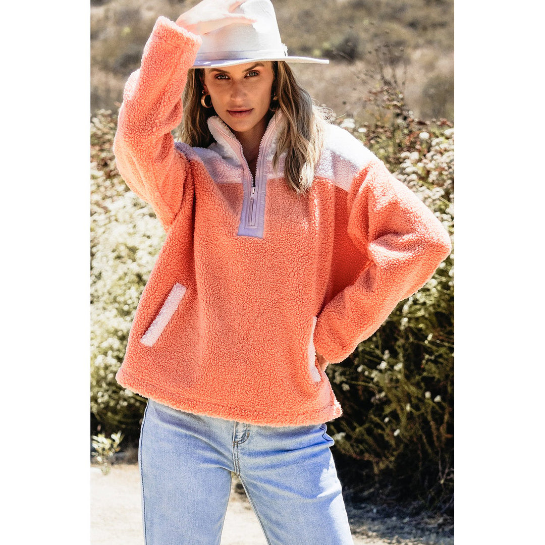 Ruth Half Zipper Sherpa Sweatshirt Image 6