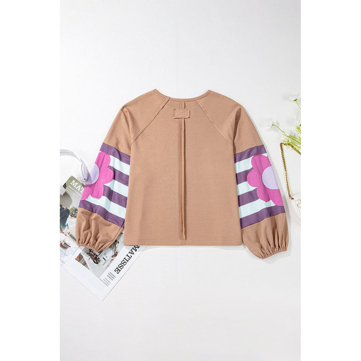 Sara Flower Raglan Sleeve Top Image 11