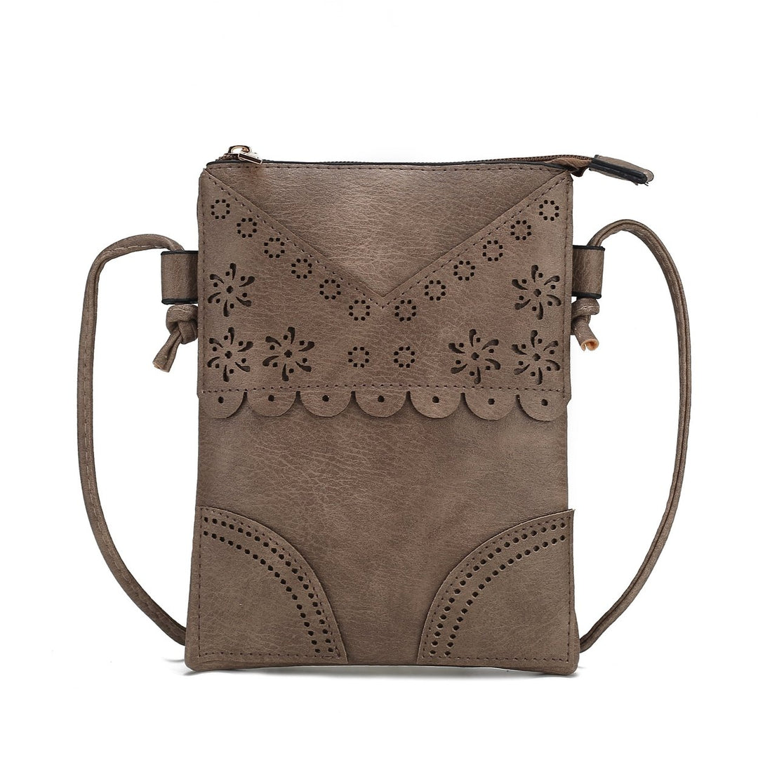 MKFCollection Amentia Crossbody Bag - Vegan Leather Designer Handbag Image 10