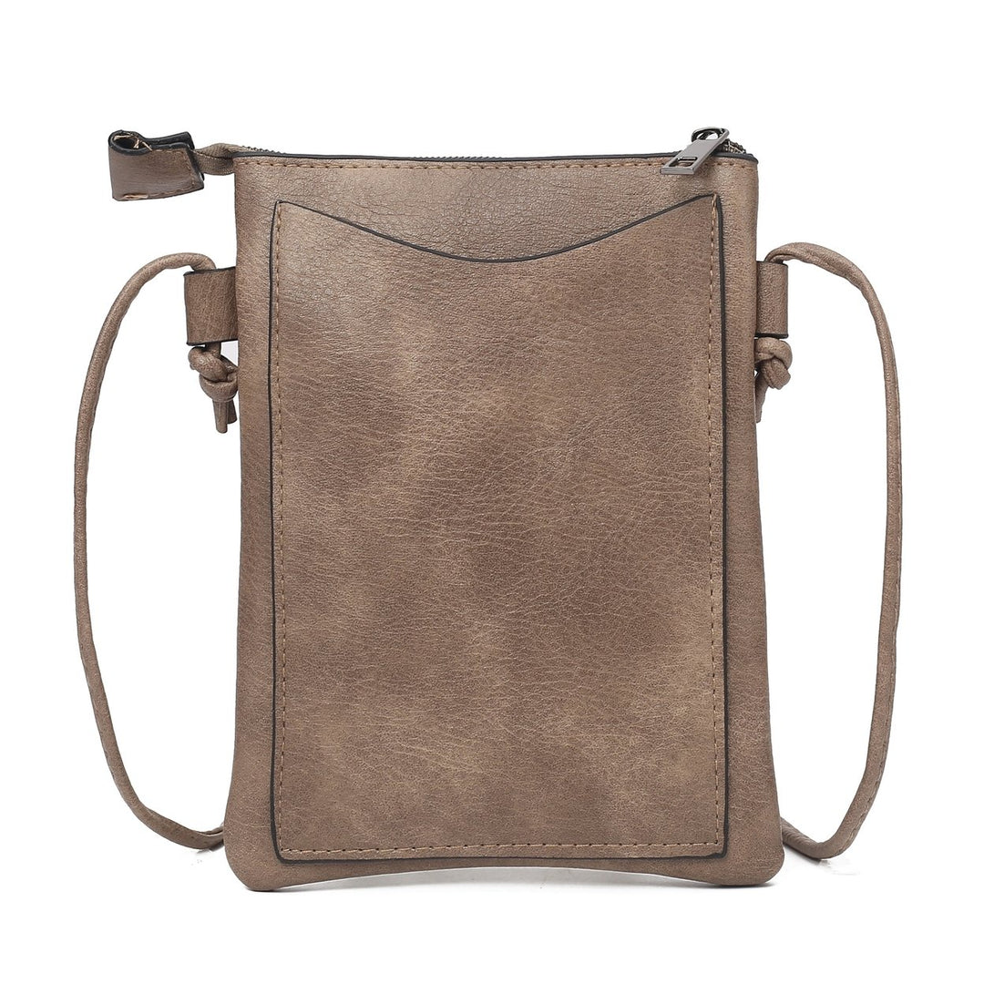 MKFCollection Athena Crossbody Bag - Vegan Leather Designer Handbag Image 3