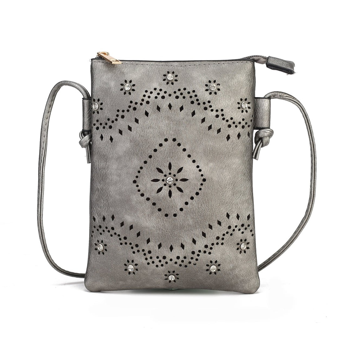 MKFCollection Arlett Crossbody Bag - Vegan Leather Designer Handbag Image 9