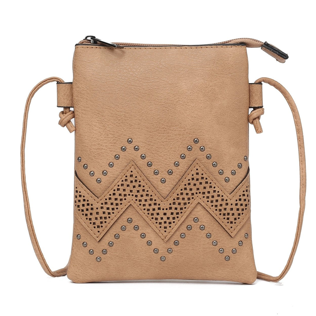 MKFCollection Athena Crossbody Bag - Vegan Leather Designer Handbag Image 6