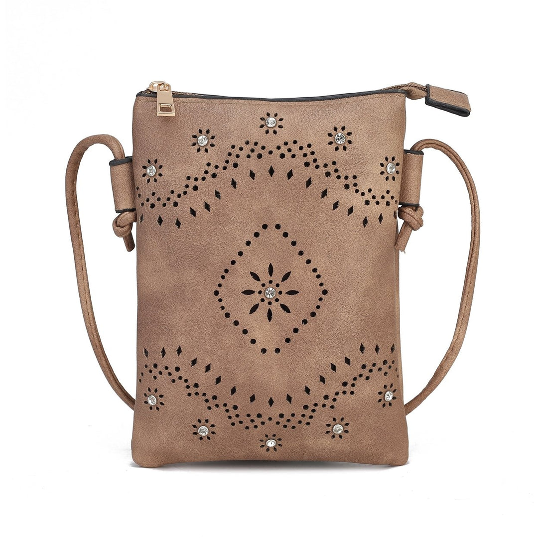 MKFCollection Arlett Crossbody Bag - Vegan Leather Designer Handbag Image 12