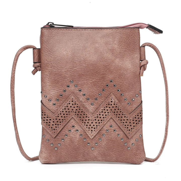 MKFCollection Athena Crossbody Bag - Vegan Leather Designer Handbag Image 7