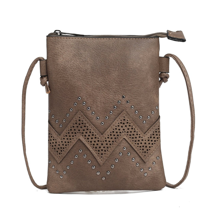 MKFCollection Athena Crossbody Bag - Vegan Leather Designer Handbag Image 8