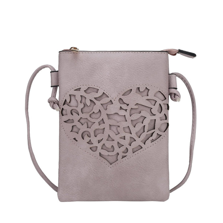 MKFCollection Heartly Crossbody Bag - Vegan Leather Designer Handbag Image 1