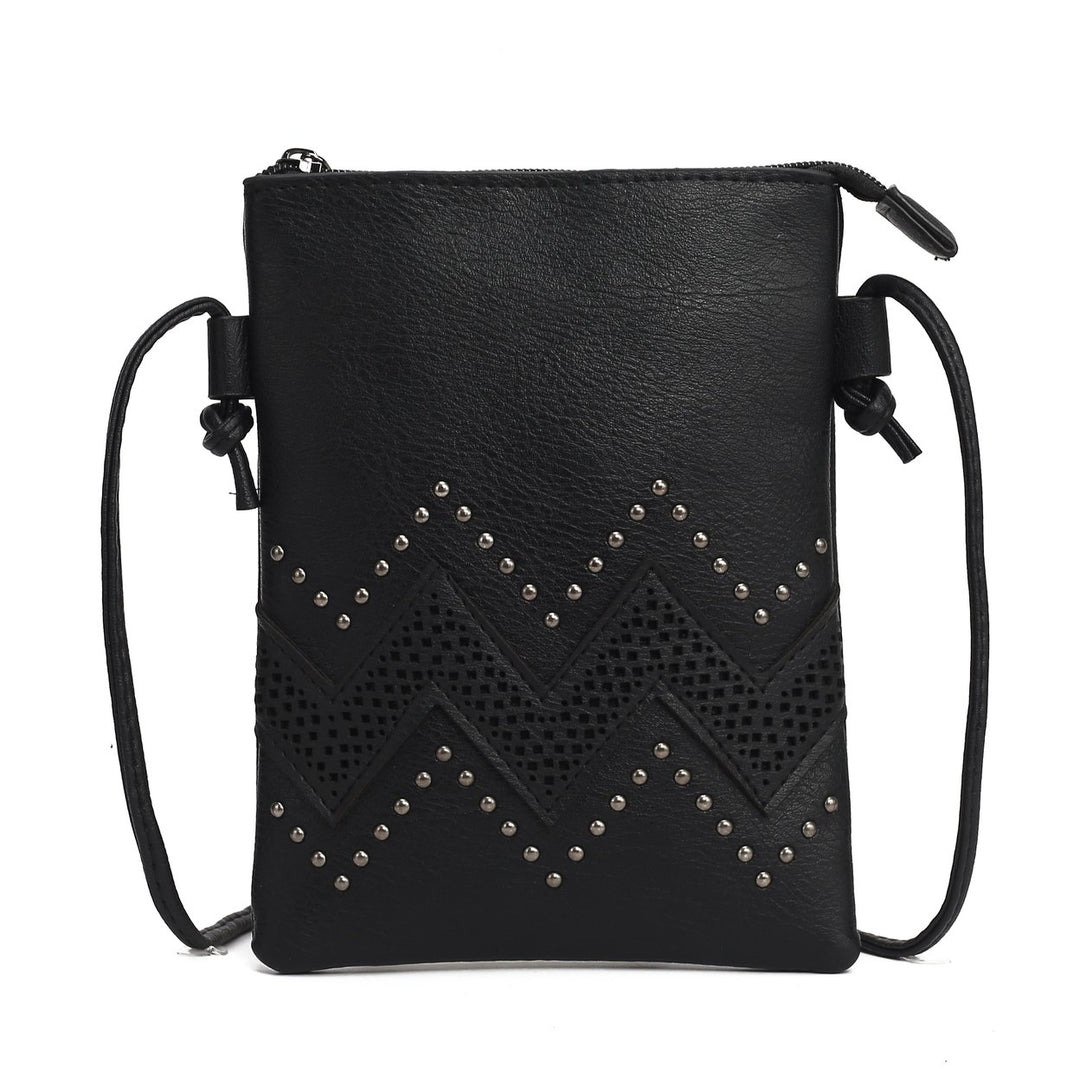 MKFCollection Athena Crossbody Bag - Vegan Leather Designer Handbag Image 9