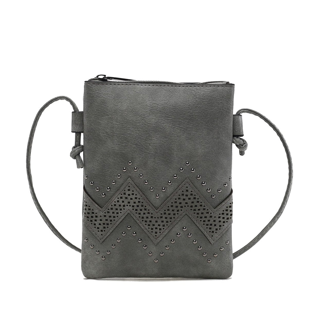 MKFCollection Athena Crossbody Bag - Vegan Leather Designer Handbag Image 11