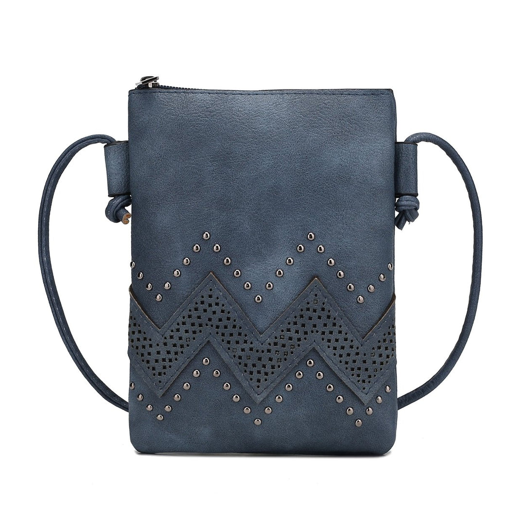 MKFCollection Athena Crossbody Bag - Vegan Leather Designer Handbag Image 12