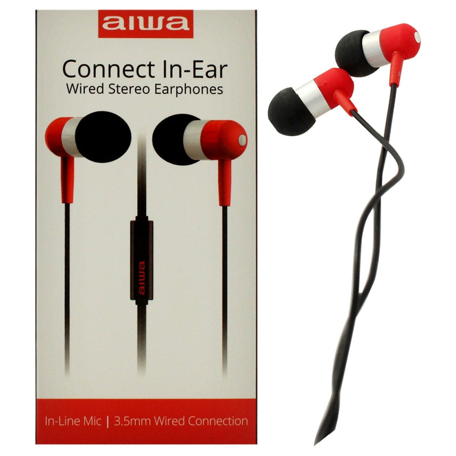 Aiwa Aiwa Audio Connect In-Ear Stereo Earphones - Red by Aiwa for Unisex - 1 Pc Earphones Image 1