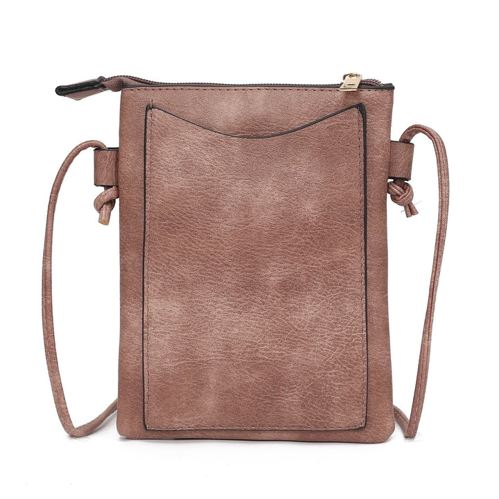 MKFCollection Willow Crossbody Bag - Vegan Leather Designer Handbag Image 3