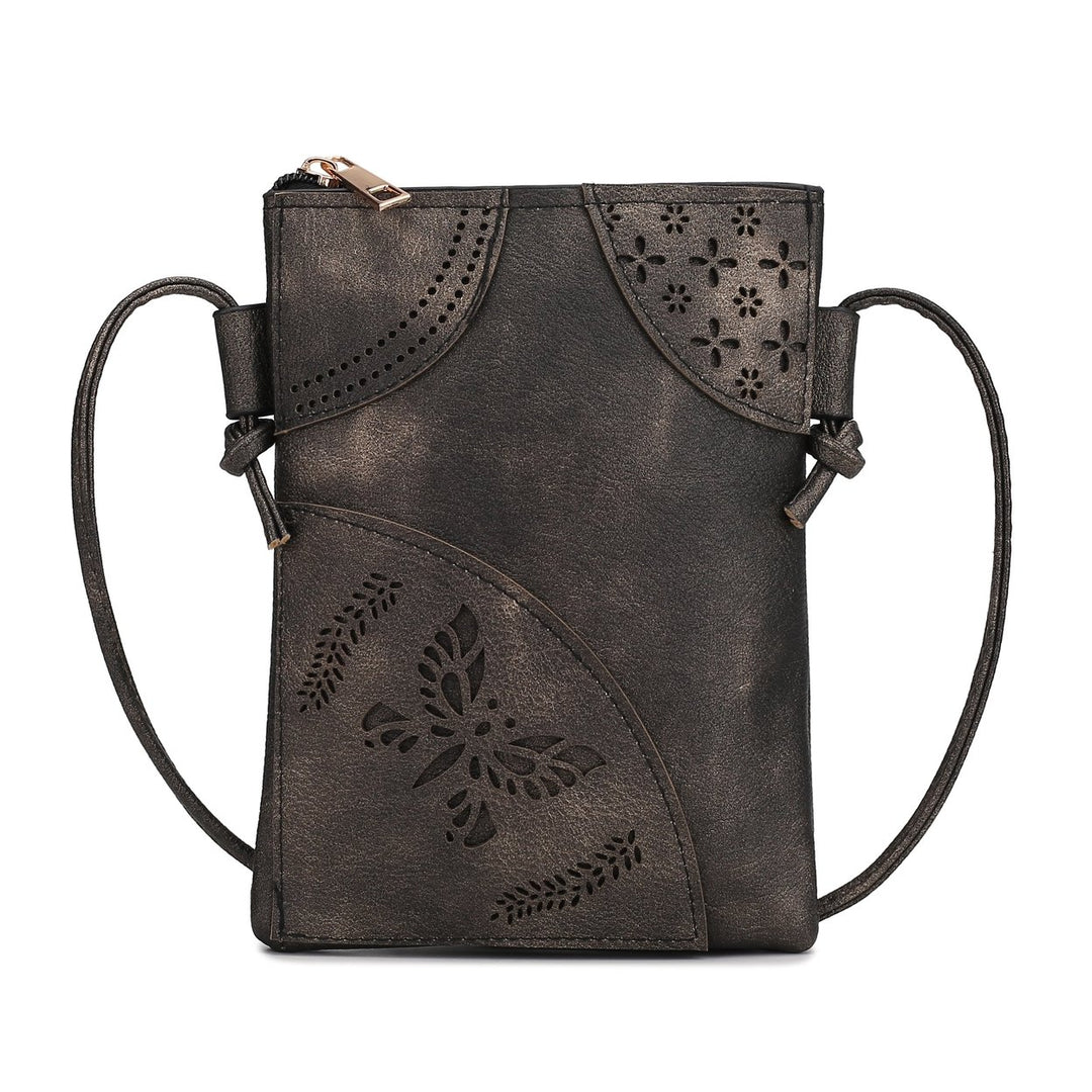 MKFCollection Willow Crossbody Bag - Vegan Leather Designer Handbag Image 7