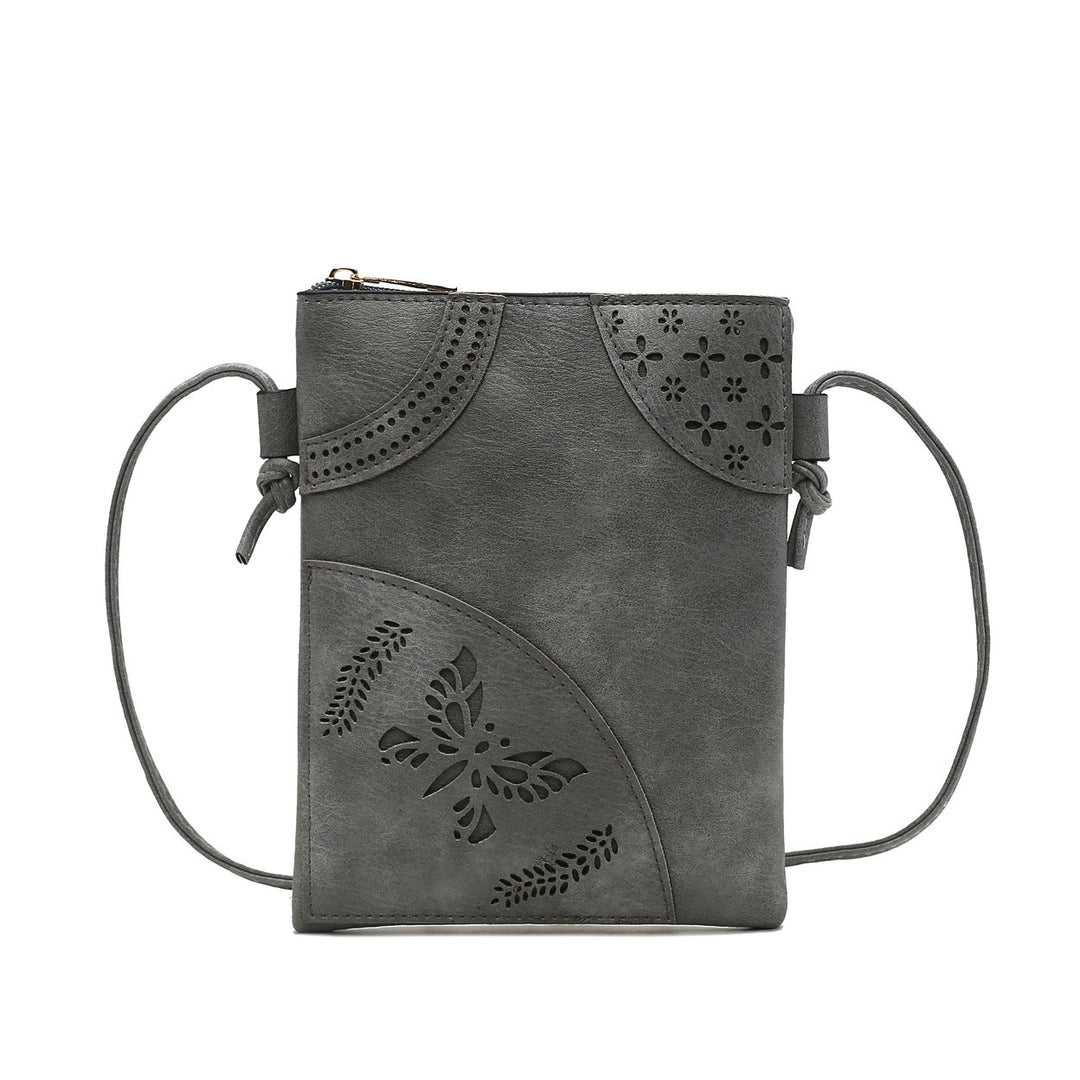 MKFCollection Willow Crossbody Bag - Vegan Leather Designer Handbag Image 9