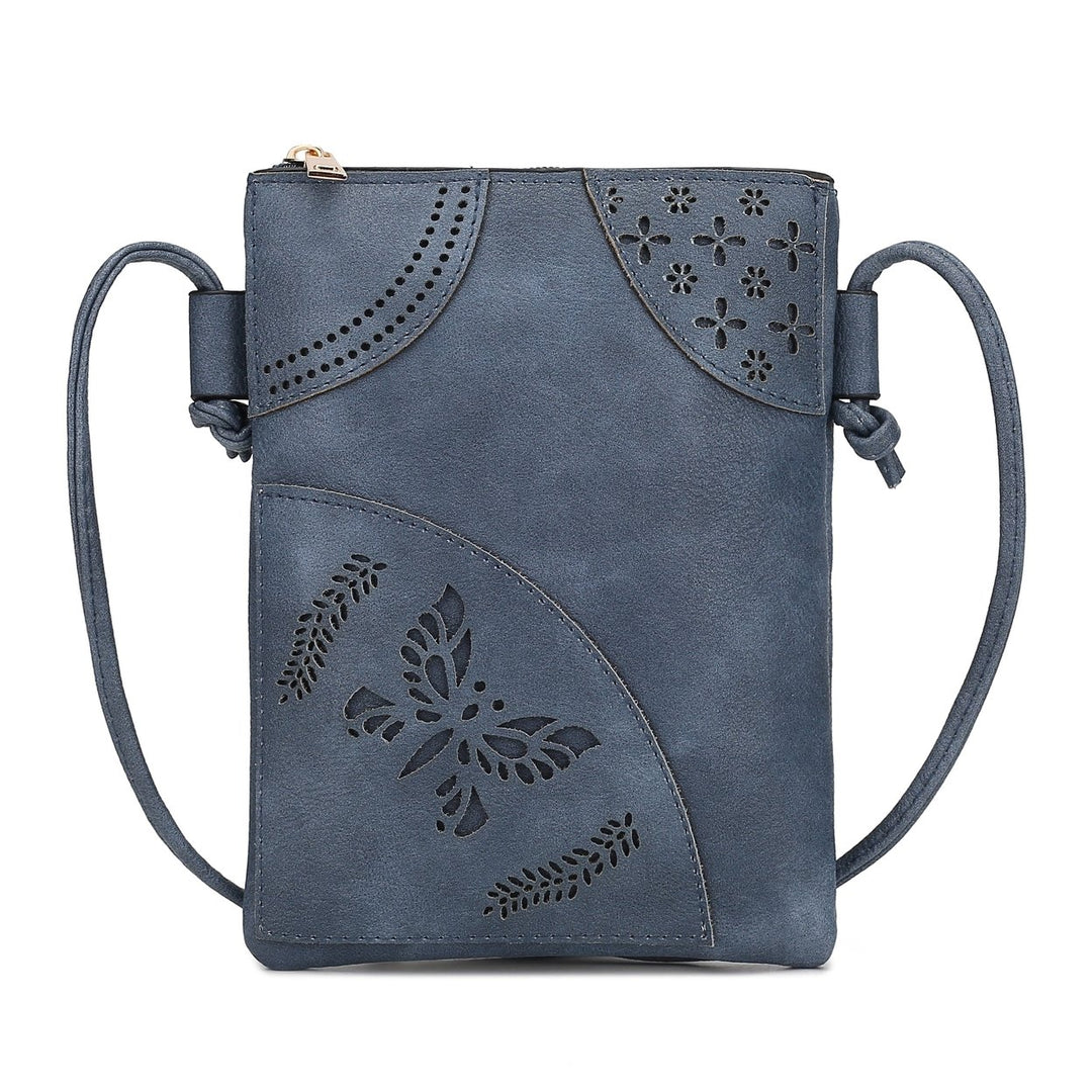 MKFCollection Willow Crossbody Bag - Vegan Leather Designer Handbag Image 10