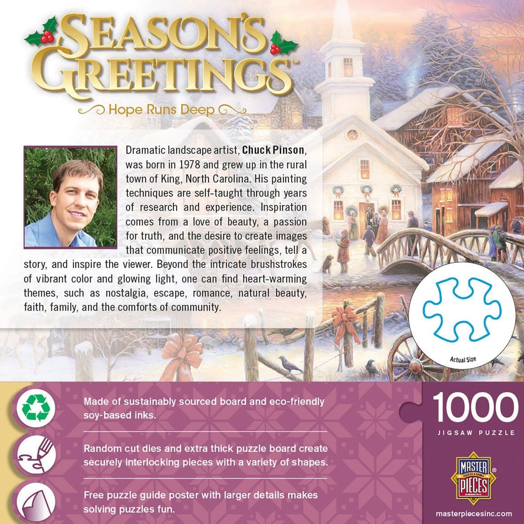 MasterPieces 1000 Piece Jigsaw Puzzle Seasons Greetings Home for the Holidays Image 3