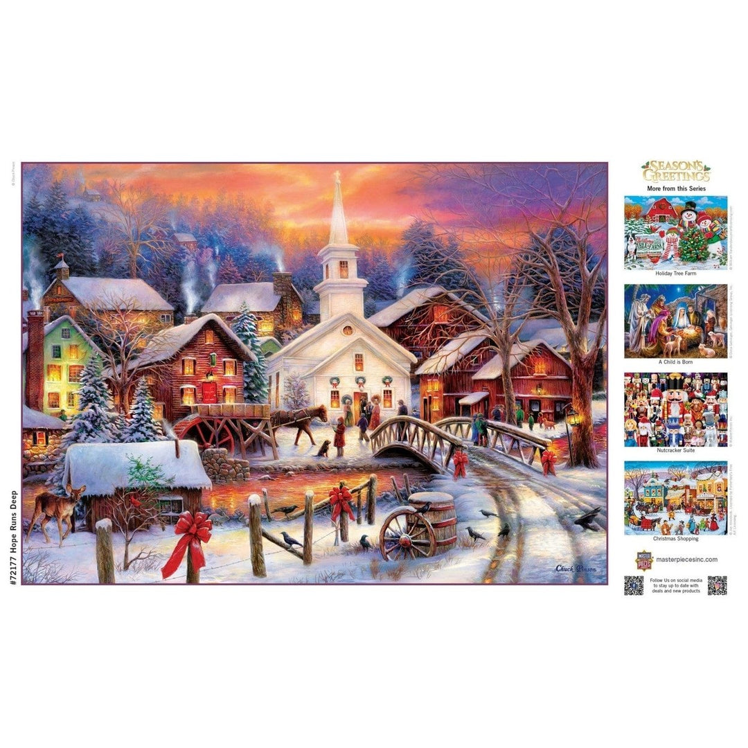 MasterPieces 1000 Piece Jigsaw Puzzle Seasons Greetings Home for the Holidays Image 4