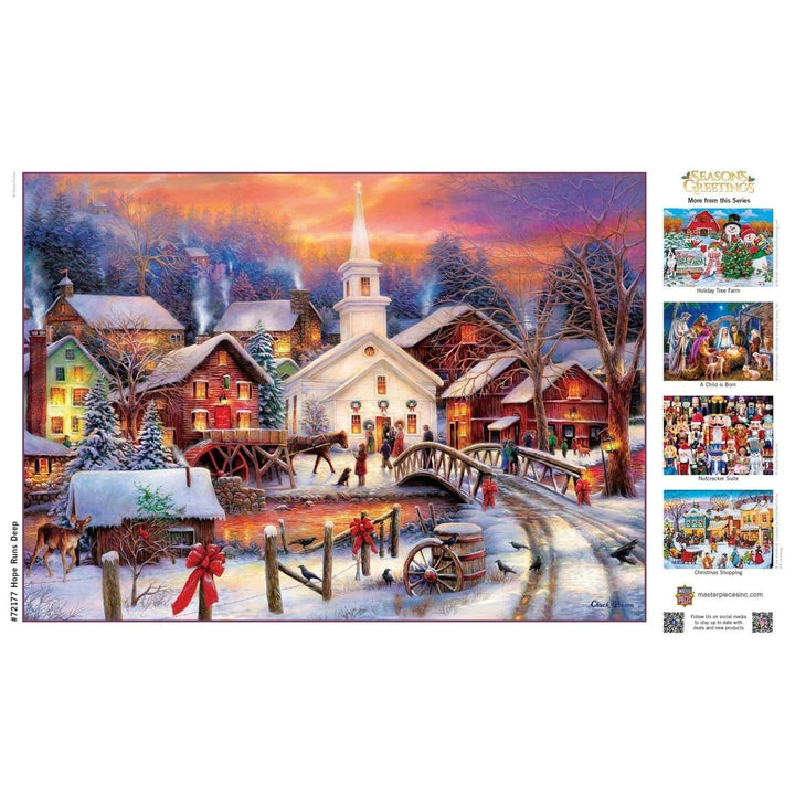 MasterPieces 1000 Piece Jigsaw Puzzle Seasons Greetings Home for the Holidays Image 4