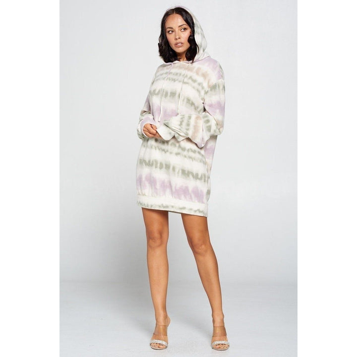 Terry Brushed Print Sweater Dress Image 1