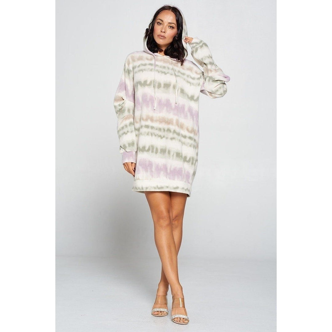 Terry Brushed Print Sweater Dress Image 2