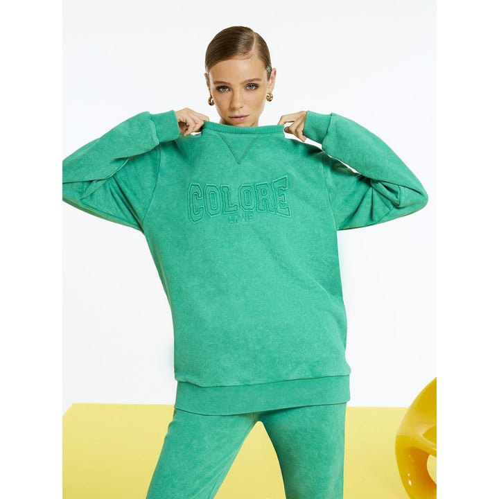 Text Print Oversized Sweatshirt Image 1