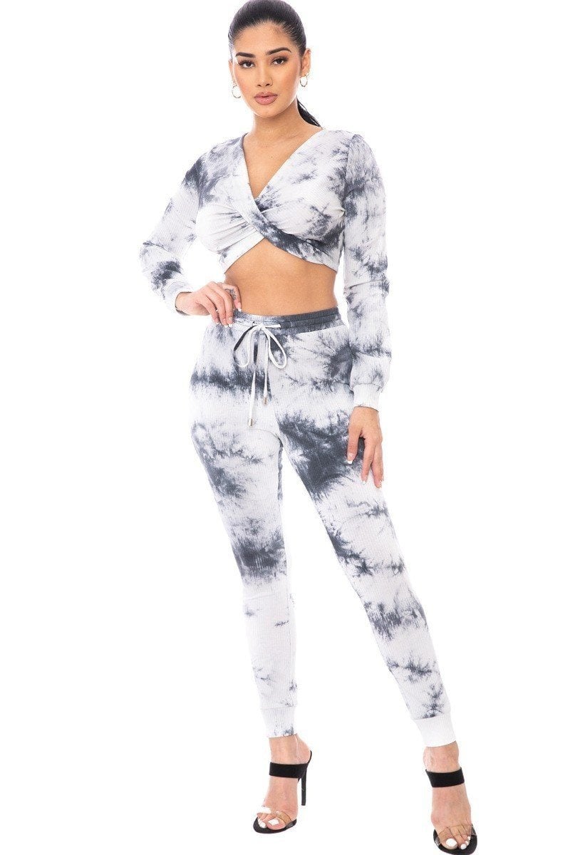 Tie Dye Ribbed Sweater Set Image 1