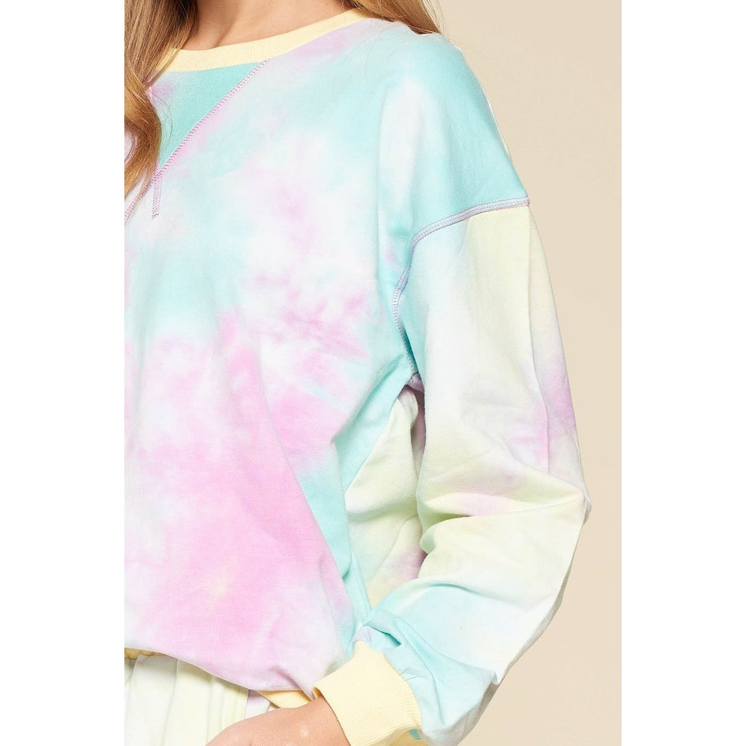 Tie-dye Printed Jersey Top Image 3