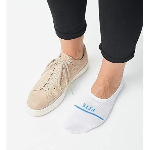 FITS Unisex Invisible No-Show Socks White - F5075-903 WHITE Image 4