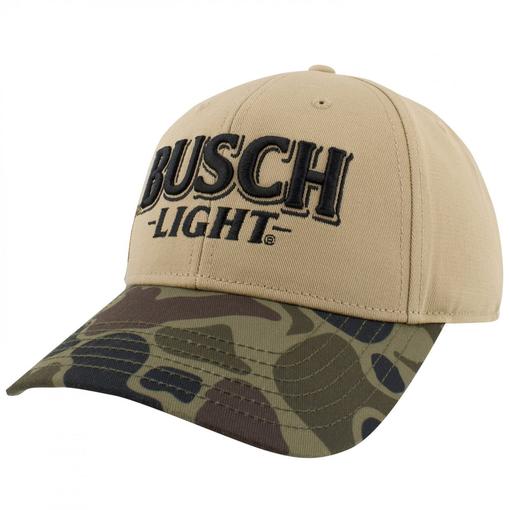 Busch Light Duck Hunting Camo Brim Adjustable Hat Image 2