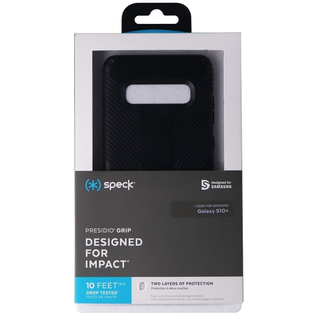 Speck Presidio Grip Series Case for Samsung Galaxy S10+ (Plus) - Black Image 1