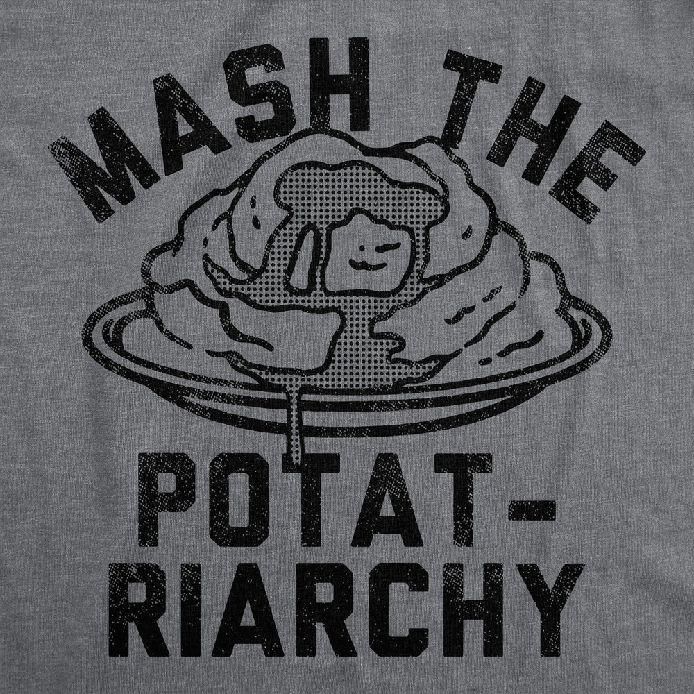 Womens Funny T Shirts Mash The Potatriarchy Sarcastic Thanksgiving Dinner Mashed Potato Tee For Ladies Image 2