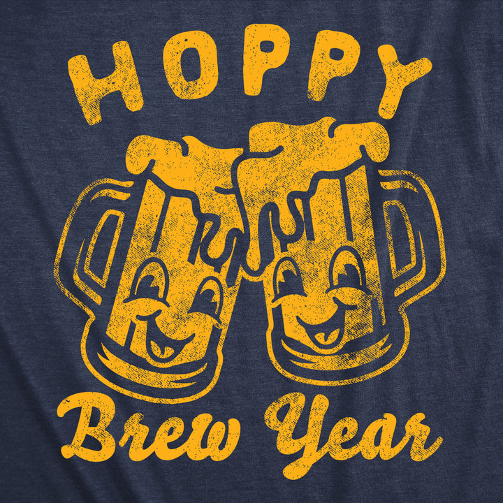 Mens Funny T Shirts Hoppy Brew Year Sarcastic Years Eve Drinking Tee For Men Image 2