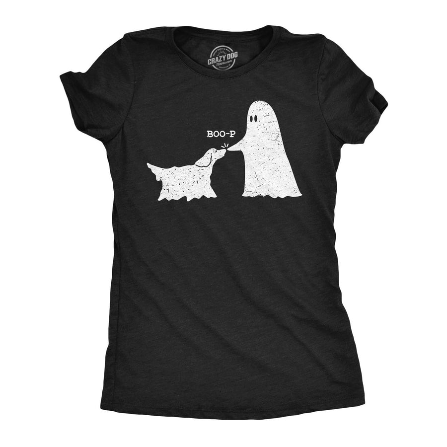 Womens Funny T Shirts Boop Sarcastic Halloween Puppy Ghost Graphic Tee For Ladies Image 1