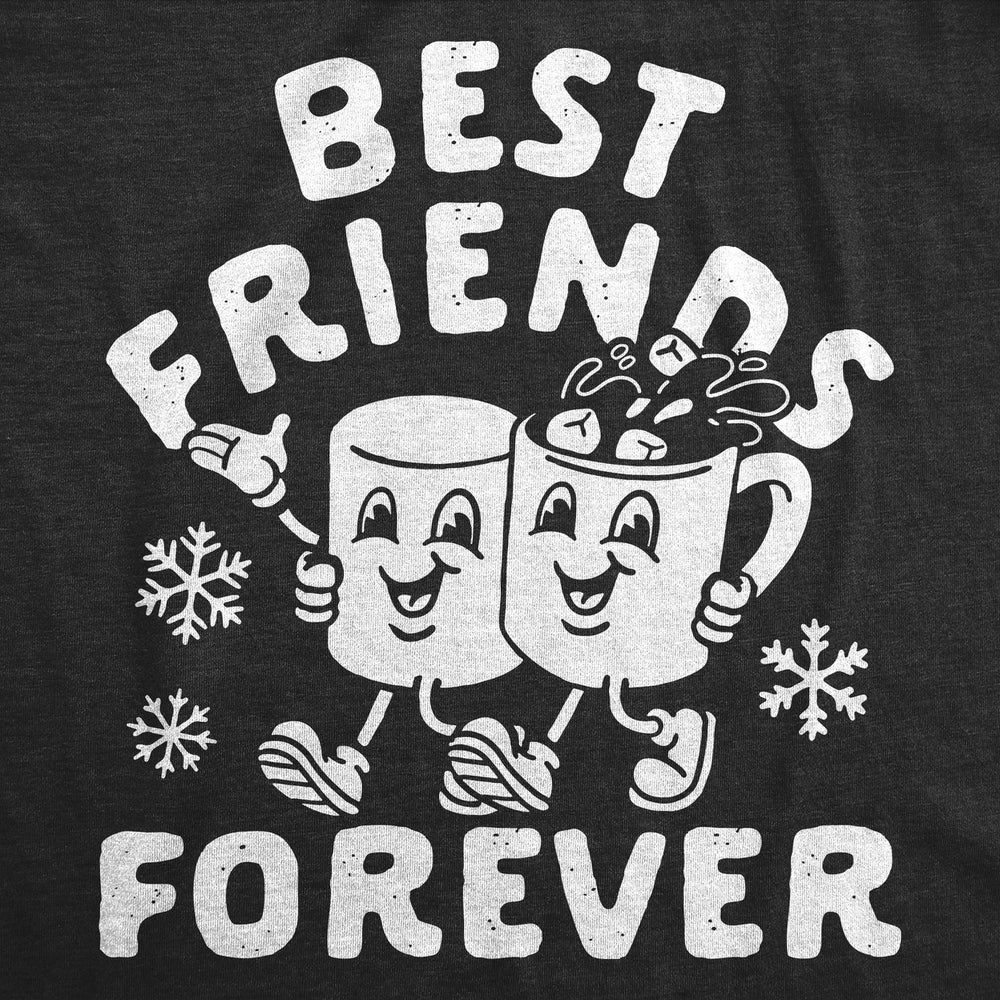 Womens Funny T Shirts Best Friends Forever Marshmallow Hot Chocolate Sarcastic Tee For Ladies Image 2