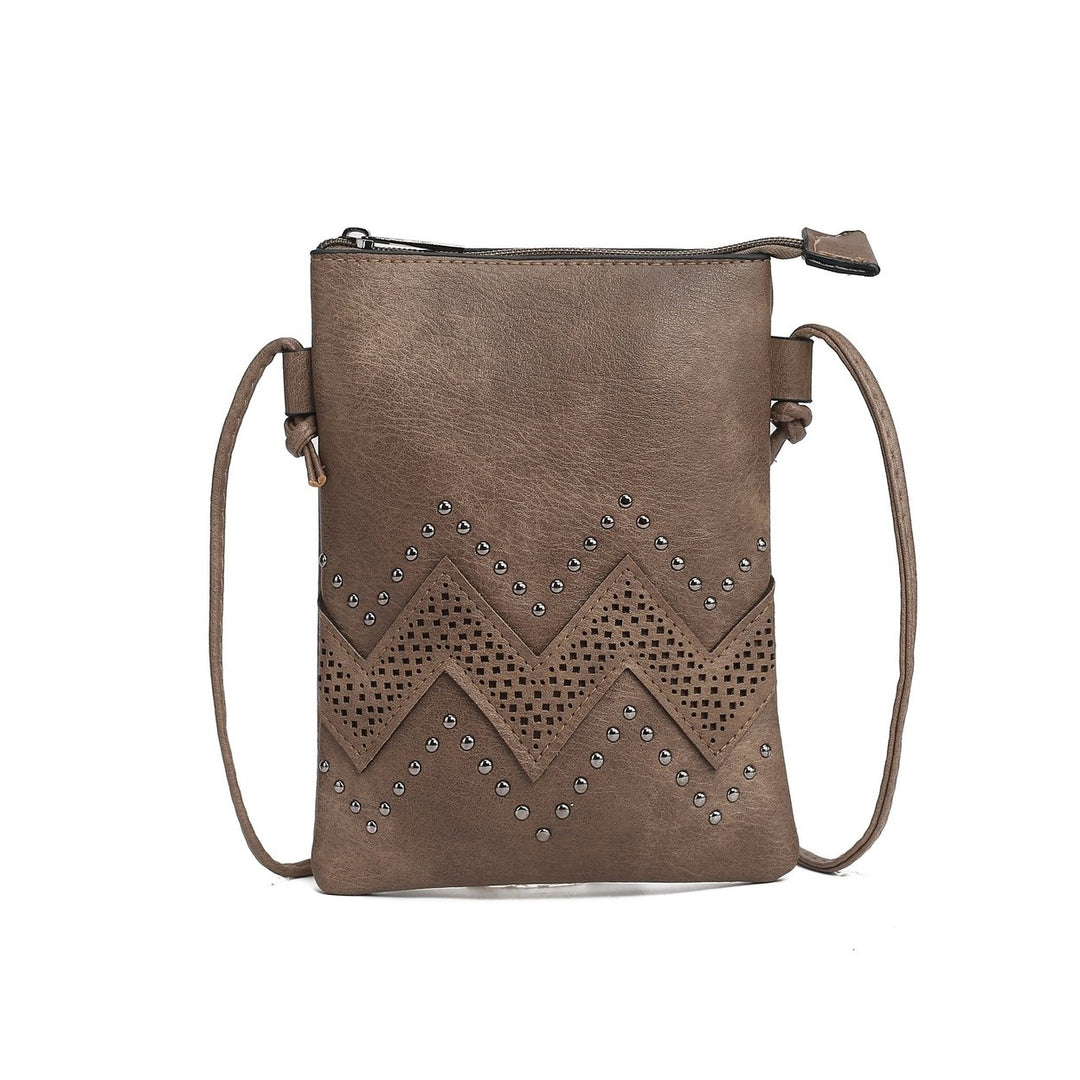 MKFCollection Athena Crossbody Bag - Vegan Leather Designer Handbag Image 1