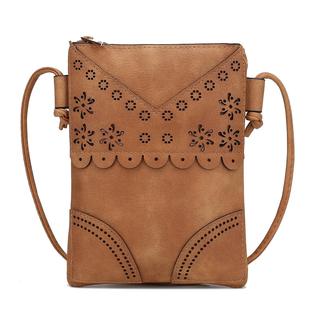 MKFCollection Amentia Crossbody Bag - Vegan Leather Designer Handbag Image 11