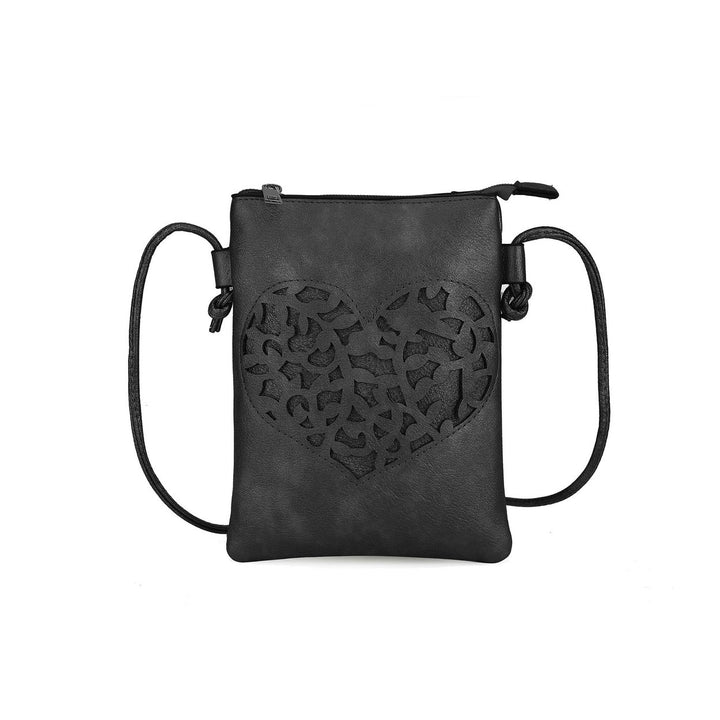 MKFCollection Heartly Crossbody Bag - Vegan Leather Designer Handbag Image 1