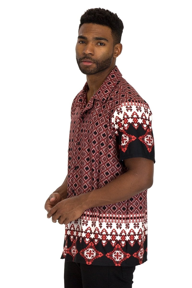 TRIBAL BUTTON DOWN SHIRT Image 2