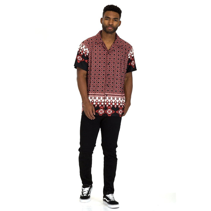 TRIBAL BUTTON DOWN SHIRT Image 4